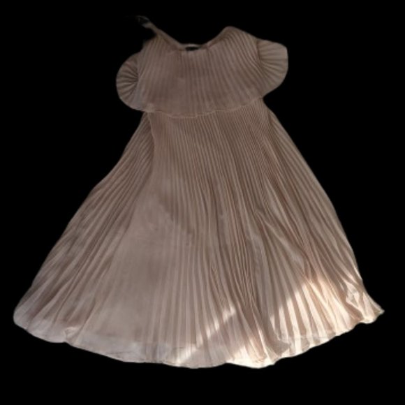 Peach Chiffon Dress with Full Skirt Size 10 NEW NWOT - Picture 4 of 6